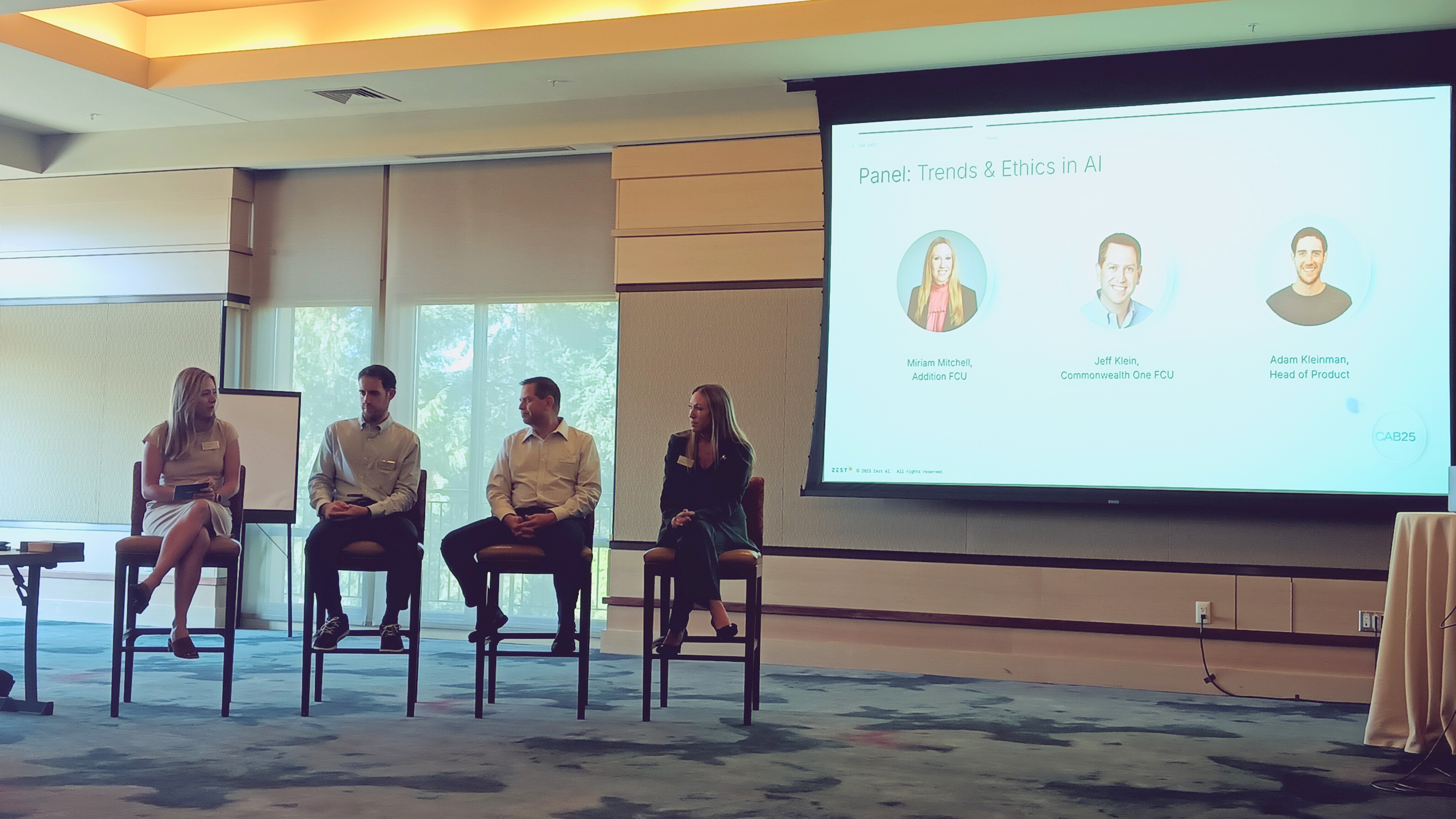 Photo of a wooden lectern and chair inside a room.